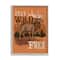 Stupell Industries Stay Wild and Free Phrase Forest Elk Landscape in Gray Frame Wall Art